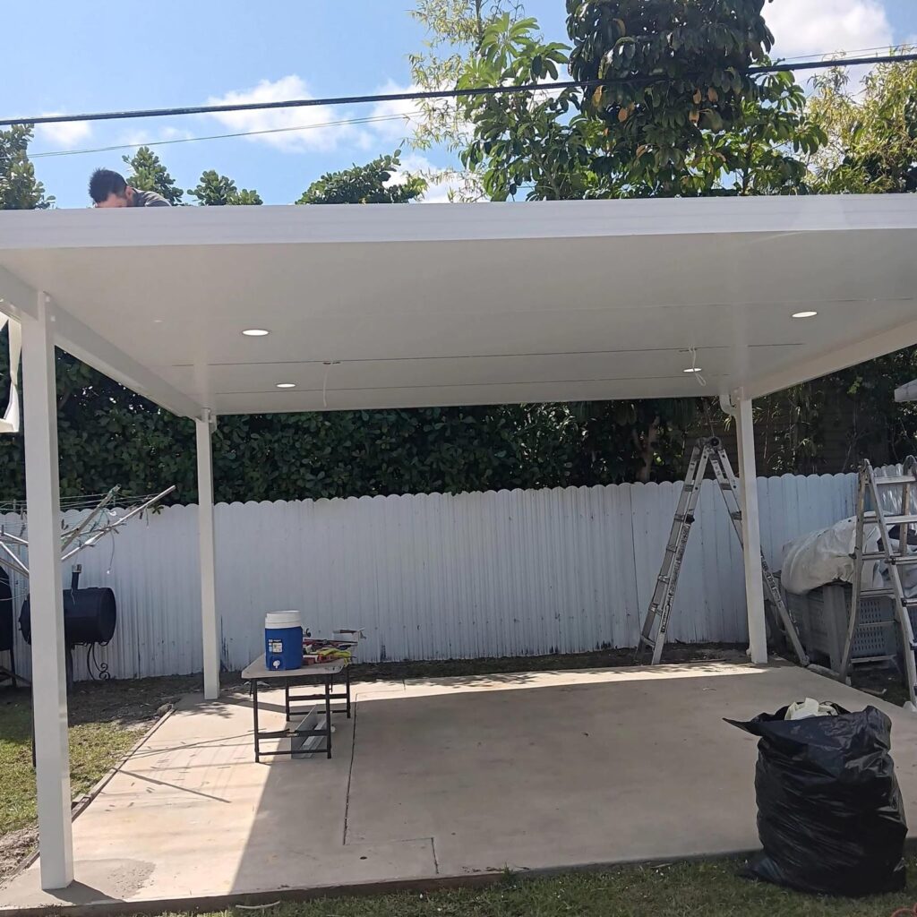 White patio pergola installation Tallahassee